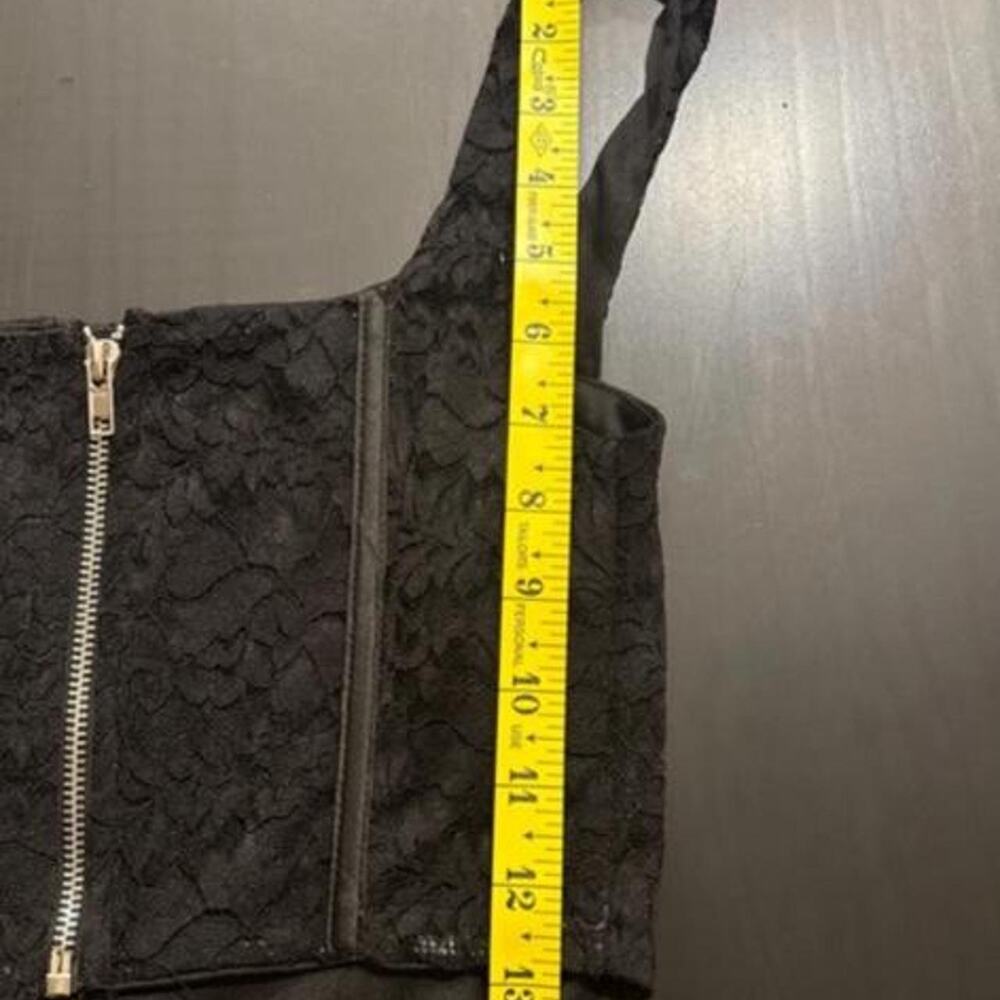 Thats so fetch black lace floral corset top with vertical boning - Picture 5 of 7